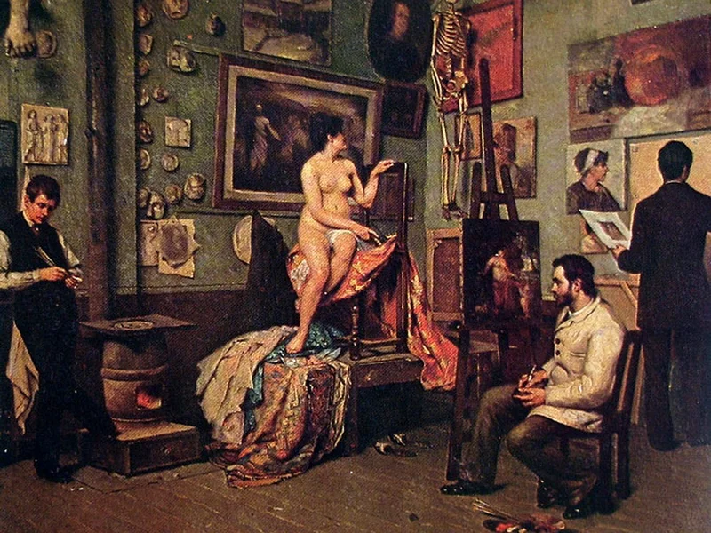 1850-José Ferraz de Almeida Júnior - Studio a Parigi, 1880